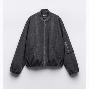 Zara Charcoal Bomber Jacket